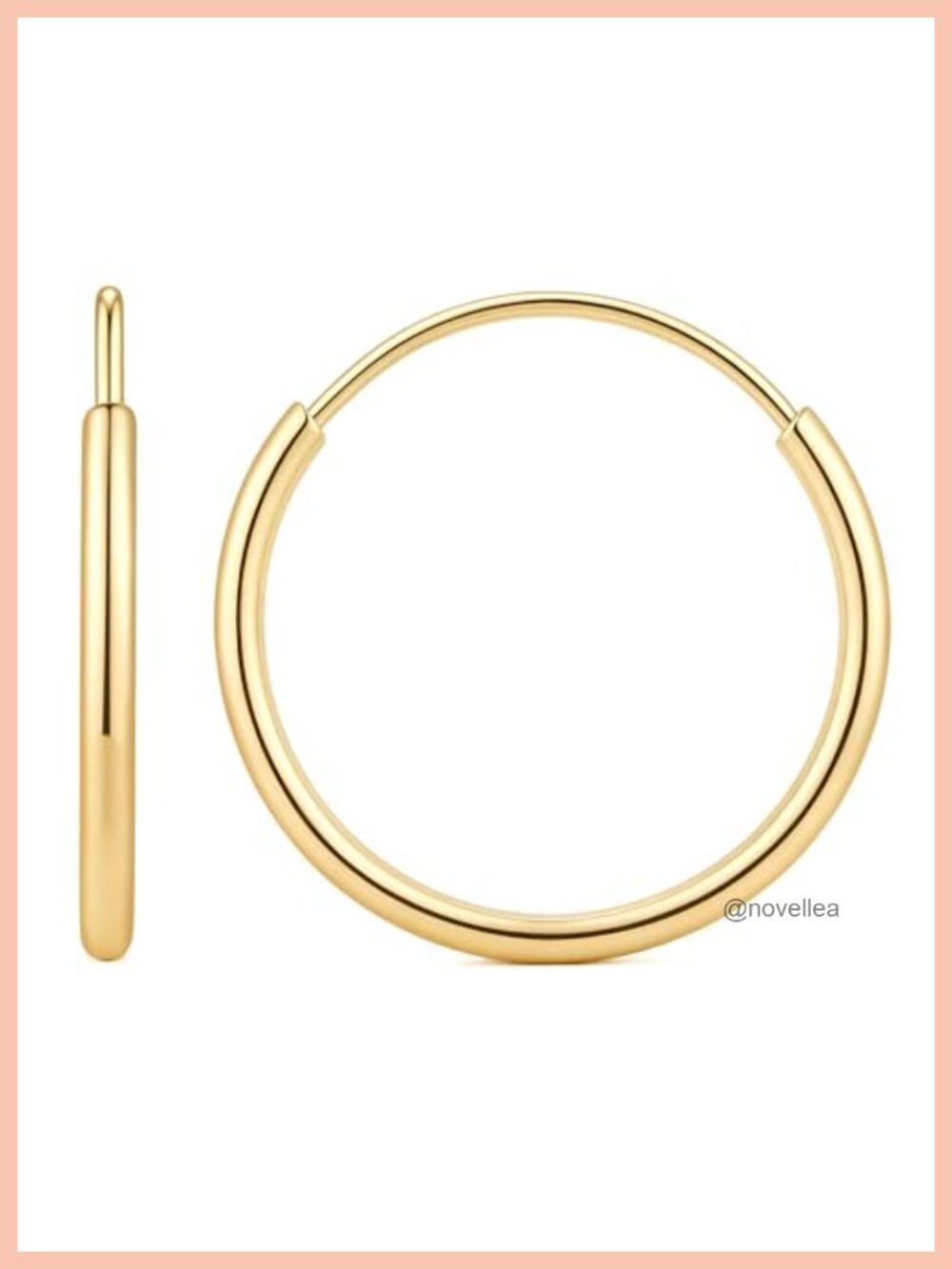 14K Gold Plated Hoop Earrings for Women - Lightweight Mini Hoops